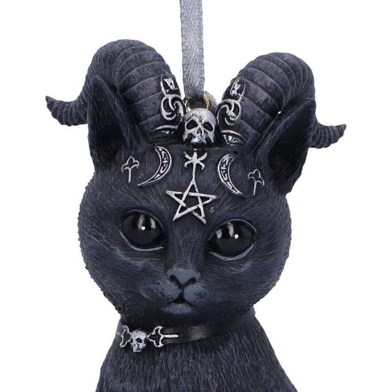 Ornement de sapin Pawzuph black horned cat