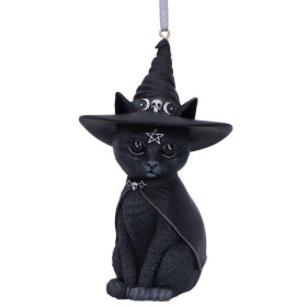 Ornement de sapin Purrah black witch cat