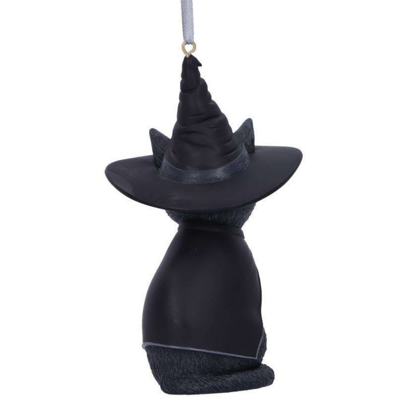 Ornement de sapin Purrah black witch cat