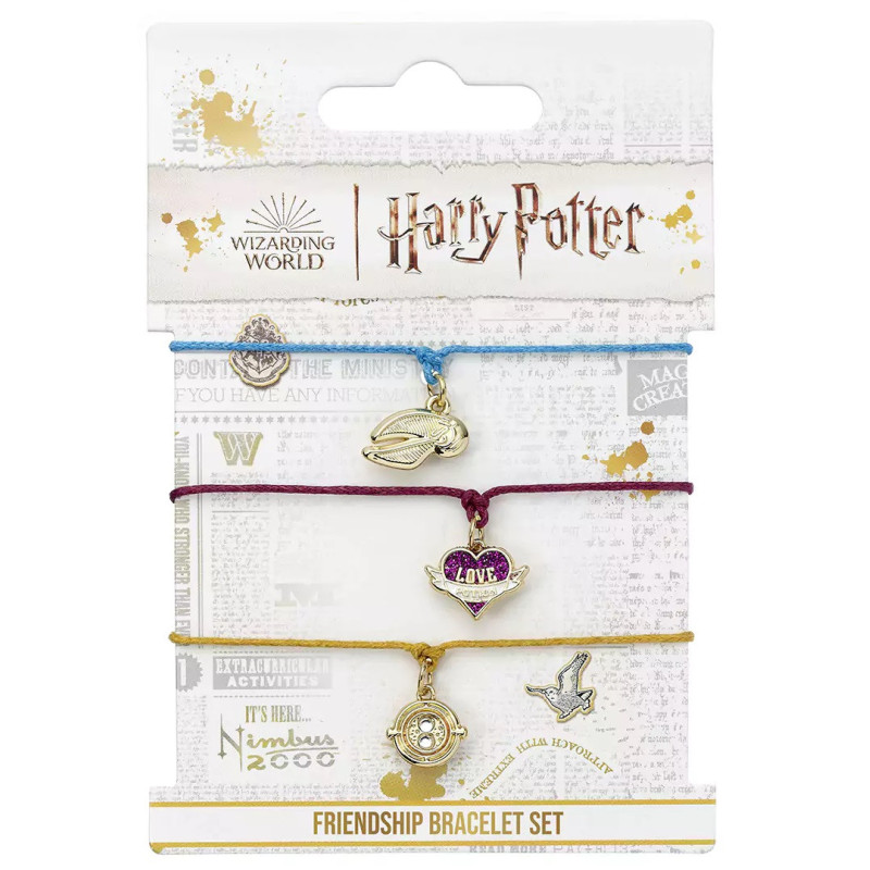 Harry Potter - 3 bracelets d’amitié (dorés)