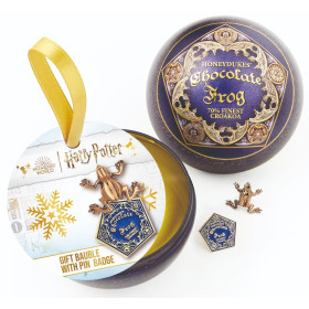 Harry Potter - Boule de sapin de Noël Chocolate Frog (avec pins)